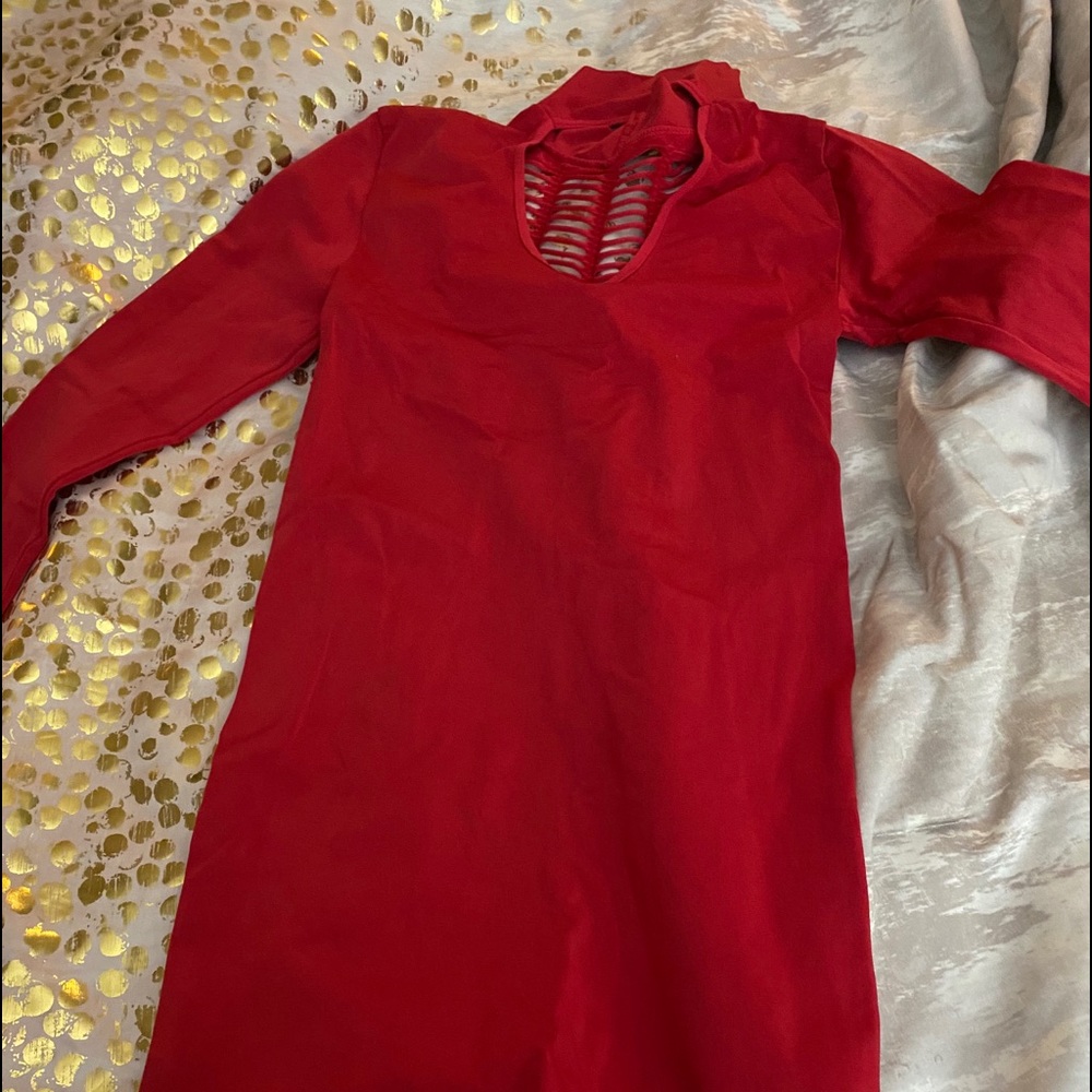 Red Bebe Dress!! Tight fitting